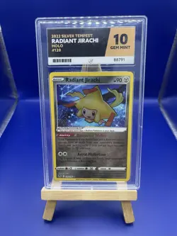 Pokemon TCG Radiant Jirachi Silver Tempest 120/195 Ace Graded Mint 10 - Image 1