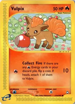 Vulpix 116/147 - Aquapolis - Pokemon - LP - Image 1