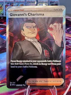 Giovanni’s Charisma 197/165 Pokemon 151 MEW Ultra Rare Trainer Pack Fresh - Image 1