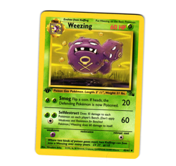 Pokemon Weezing 45/62 1st Edition Fossil Regular LP - Image 1