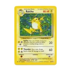 Pokemon Pokemon Base Set Raichu (HR) #14 (Holo) Fair- - Image 1
