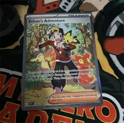 Pokemon TCG Destined Rivals Ethan's Adventure 236/182 Special Illustration Rare - Image 1