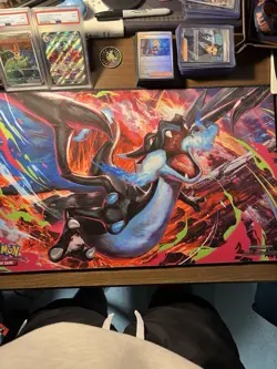 🔥 Pokemon TCG Mega Charizard X EX UPC Playmat Gaming Mouse Pad New ✅ Ships ASAP - Image 1