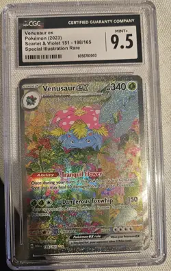 Pokemon Venusaur ex 151 MEW EN Special Illustration Rare #198 CGC 9.5 - Image 1