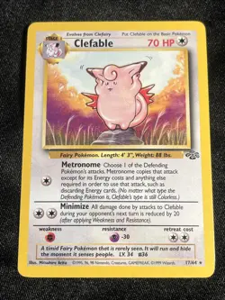 Pokemon TCG WOTC Jungle Clefable 17/64 Regular Non Holo Rare Unlimited LP! (A1) - Image 1
