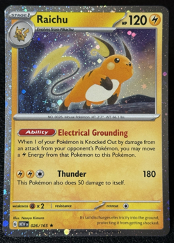 Raichu 026/165 Cosmos Holo - Sam's Club Exclusive Promo - Pokemon TCG: 151 - NM - Image 1