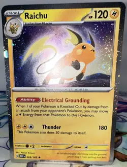 Raichu 026/165 Cosmos Holo Sam's Club Promo - 🌀 SWIRL Pokemon TCG: 151 - NM - Image 1