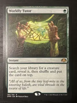 Worldly Tutor R Dominaria Remastered 185 NM Mtg Tutor Rare Regular - Image 1