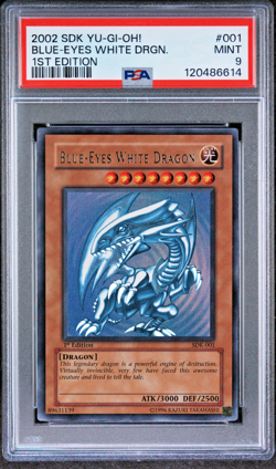 PSA 9 Blue-Eyes White Dragon SDK-001 1st Edition Yu-Gi-Oh! Starter Deck Kaiba - Image 1