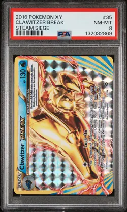 2016 POKEMON XY STEAM SIEGE #35 CLAWITZER BREAK PSA 8 - Image 1