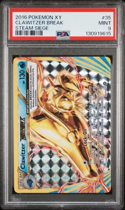 2016 POKEMON XY STEAM SIEGE #35 CLAWITZER BREAK PSA 9 - Image 1