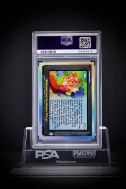 1999 Pokemon Topps TV Animation Ser 2 EP10 Bulbasaur Hidden Village foil PSA 8 - Image 2