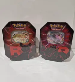 2 x Pokemon TCG Destined Rivals Team Rocket Tin New & Sealed. Nidoking + Persian - Image 1