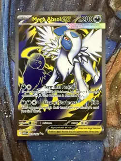 Mega Absol ex 161/132 Full Art Ultra Rare Mega Evolution Pokemon Card TCG - Image 1