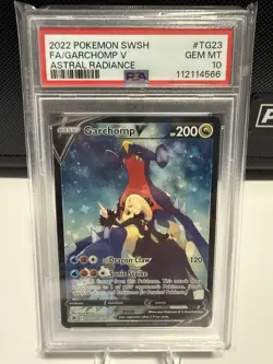 2022 POKEMON SWORD & SHIELD ASTRAL RADIANCE #TG23 FULL ART/GARCHOMP V PSA 10 - Image 1