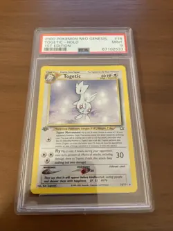 2000 Pokemon Togetic Neo Genesis 1st Edition Holo Rare #16 PSA 9 Mint - Image 1