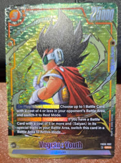 Vegeta Youth FB08-092 Alternate Art Saiyan's Pride Dragon Ball English Card MINT - Image 1