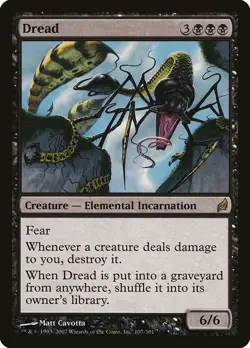1x NM Dread - Lorwyn [MTG] Black Rare Elemental Incarnation - Image 1
