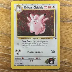 Erika’s Clefable 3/132 2000 Gym Heroes Holo Pokemon Vintage - Image 1