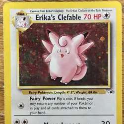 Erika’s Clefable 3/132 2000 Gym Heroes Holo Pokemon Vintage - Image 3