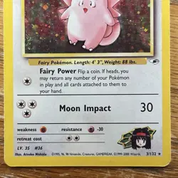 Erika’s Clefable 3/132 2000 Gym Heroes Holo Pokemon Vintage - Image 4