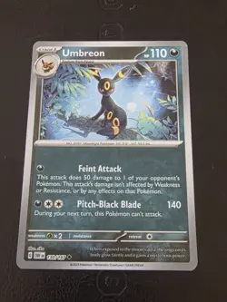 Umbreon 130/197 Reverse Holo SV03: Obsidian Flames Pokemon Card - NM - Image 1