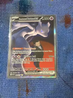 Team Rocket’s Mewtwo ex 281/217 SIR Secret Ascended Heroes Pokemon In-Hand - Image 1