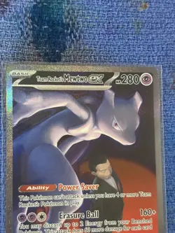 Team Rocket’s Mewtwo ex 281/217 SIR Secret Ascended Heroes Pokemon In-Hand - Image 3