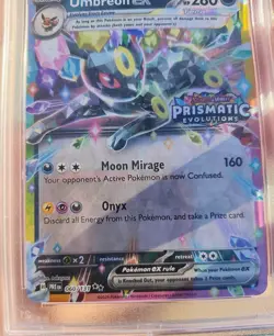 2025 Pokemon Prismatic Evolutions Surprise Box Exclusive Umbreon EX Holo PSA 8 - Image 5