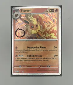 *SWIRL* Flareon Pokemon Scarlet & Violet SVP 167 Cosmos Holo Black Star Promo - Image 1