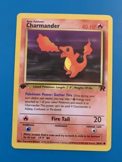 1st Edition Charmander 50/82 Team Rocket Set Rare Vintage Pokemon Card - NM - Image 1