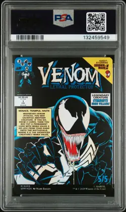2025 MTG MARVEL'S SPIDER-MAN #0233 EDDIE BROCK/VENOM, LETHAL PROTECTOR PSA 10 - Image 2