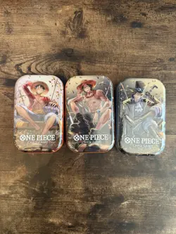 One Piece Tin Pack Set Vol 2 TS-02 - Set of 3 (Full Art Set) OP-13 ✅ Sealed - Image 1
