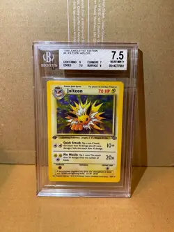 Pokemon TCG Jolteon Holo Foil 1st Edition 4/64 Jungle NM BGS+SUBS 7.5 ala psa 8 - Image 1