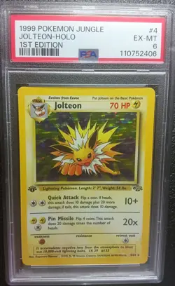 4/64 JOLTEON-HOLO 1st Edition 1999 Vintage Pokemon Jungle PSA 6 EX-MT - Image 5