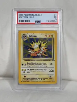 1999 Pokemon TCG Jolteon Jungle Set Holo 4/64 PSA 5 EX - Image 1