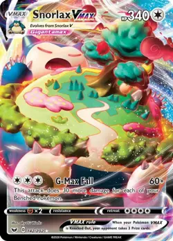 Snorlax VMAX - 142/202 - Pokemon Sword & Shield Base Set Ultra Rare Card NM - Image 1