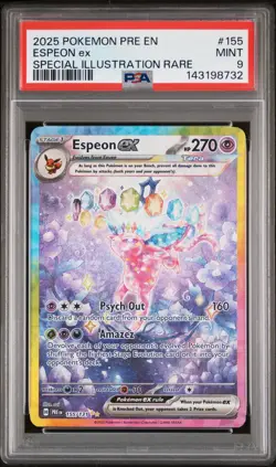 2025 POKEMON PRE SPECIAL ILLUSTRATION RARE #155 ESPEON EX PSA 9 - Image 1