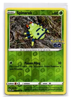 Spinarak (Peelable Ditto) Common Pokemon GO 006/078 LP-NM - Image 1