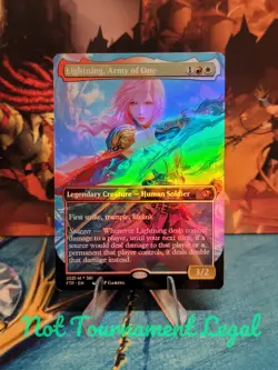 FTP Lightning Army Of One MTG Foil Borderless Final Fantasy - Image 2
