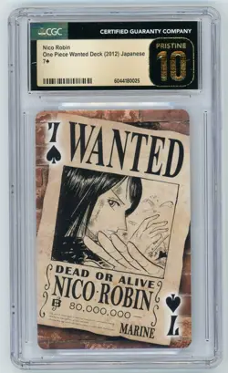 2012 One Piece Wanted Deck Japanese Nico Robin Seven of Spades CGC Pristine 10 - Image 1