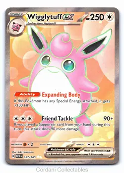 Wigglytuff EX 187/165 - Scarlet & Violet 151 - Pokemon Card - Near Mint - Image 1