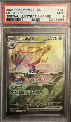 PSA 9 Milotic ex SIR Surging Sparks 237/191 Sv08 SV SSP EN 2024 Pokemon Card - Image 1