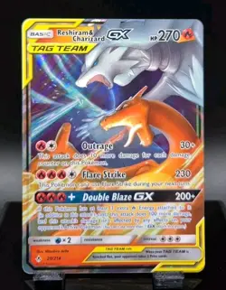 Pokemon TCG Unbroken Bonds Reshiram & Charizard GX Card 20/214 NM/M Condition - Image 1