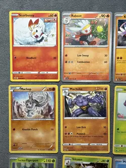 Pokemon Cards Lot Scorbunny Larvitar Machop Marill Milotic Team Rocket Raticate - Image 2