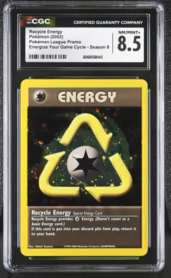 CGC 8.5 Recycle Energy 2002 League Promo Reverse Holo SWIRL Pokemon Card - Image 1