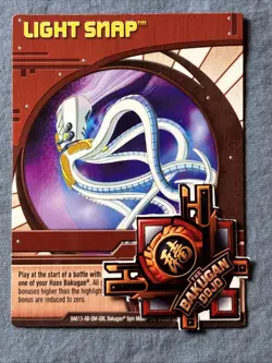 Bakugan Light Snap Haos Freezer 31/48q Red Ability Card New Vestroia - Image 2