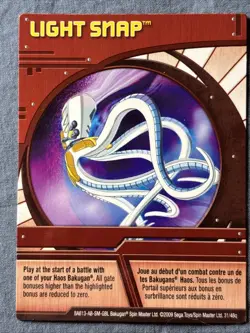 Bakugan Light Snap Haos Freezer 31/48q Red Ability Card New Vestroia - Image 3