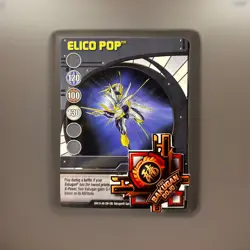Bakugan Elico Pop Haos Elico 36/48q Blue Ability Card New Vestroia - Image 1