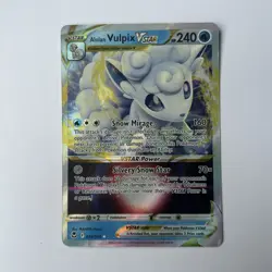 Alolan Vulpix VSTAR 034/195 Holo Rare Silver Tempest Pokemon TCG Card - Image 1